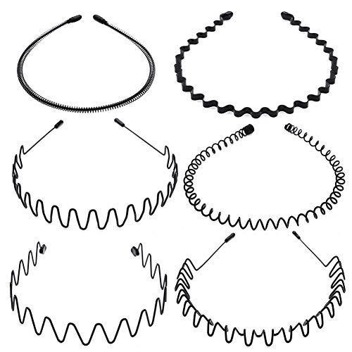 AIM Cloudbed 6 Piezas Diademas de Metal, Banda para el Pelo Metal Color Negro Banda para el Pelo Multiestilo Unisex Flexible Accesorios para Mujeres y Hombres AIM Cloudbed 6 Piezas Diademas de Metal, Banda para el Pelo Metal Color Negro Banda para el Pelo Multiestilo Unisex Flexible Accesorios para Mujeres y Hombres
