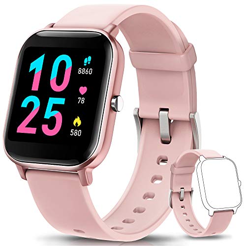 AIMIUVEI Smartwatch, Reloj Inteligente IP67 con Pulsómetro, Presión Arterial, 7 Modos de Deportes y GPS, Monitor de Sueño Caloría 1.4 Inch Pantalla Táctil Smartwatch para Mujer y Hombre