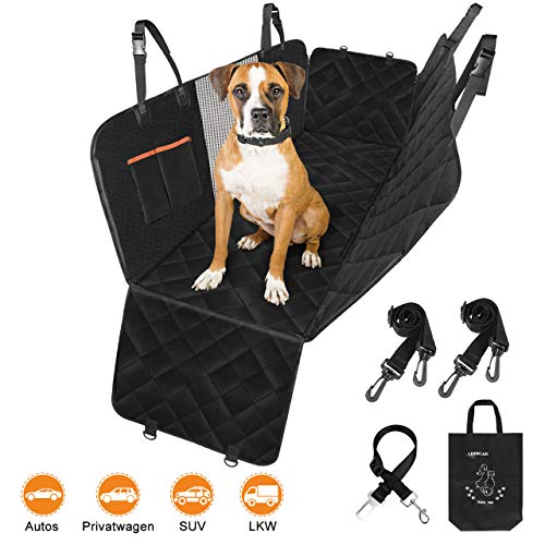 Aimocar Funda de Asiento para Perros, Cubierta Protector Manta Perro pequenos para Coche Impermeable y Antideslizante con Ventana de Malla Vsible Universal para SUV, Camión, Transportar y Viaje