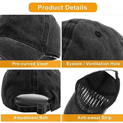 AINCIY Sombrero de Gorra Vintage Vidas Deplorables importan Seis Paneles de impresión 3D Sombrero de béisbol Ajustable para Unisex Natural