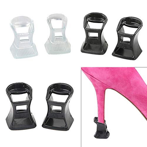 AIni Protector De TacóN Alto,Protectores Zapatos De Mujer para Razas,Bodas,Fiesta Formales,Transparente,Negro,Funda De Tacon Protegen Los Tacones del CéSped,Grava,Ladrillos S,M,L (S, Transparente)