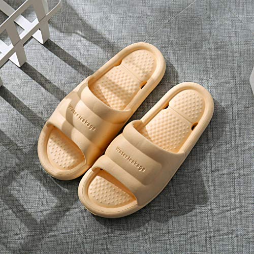 AIni Zapatos De Mujer Verano Zapatos Caseros Zapatillas Antideslizantes De BañO Zapatos De Playa Zapatillas De Ocio Interiores Al Aire Libre Sandalias Planas Amarillo Rosa♡Dia De Miembro Oferta 36-41