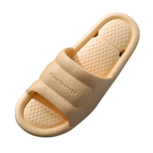 AIni Zapatos De Mujer Verano Zapatos Caseros Zapatillas Antideslizantes De BañO Zapatos De Playa Zapatillas De Ocio Interiores Al Aire Libre Sandalias Planas Amarillo Rosa♡Dia De Miembro Oferta 36-41