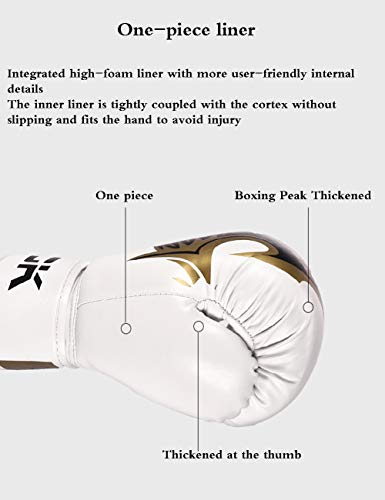Ainsleyer Guantes de Boxeo Niño Adulto Guantes de PU Respirable Cómodo Sanda Lucha Muay Thai profesión formación Guantes,Blanco,Children's Ainsleyer Guantes de Boxeo Niño Adulto Guantes de PU Respirable Cómodo Sanda Lucha Muay Thai profesión formación Guantes,Blanco,Children's