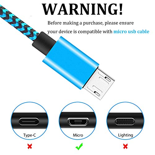 Aioneus Cable Micro USB Carga Rápida Cargador Android 3Pack 2M Largo Cable Android Nylon Movil Cables Cargador para Samsung J4 Plus J5 J6 J7 S7 S6 Edge A10 A6 Tablet, Huawei, Lenovo, Moto, LG, PS4 Aioneus Cable Micro USB Carga Rápida Cargador Android 3Pack 2M Largo Cable Android Nylon Movil Cables Cargador para Samsung J4 Plus J5 J6 J7 S7 S6 Edge A10 A6 Tablet, Huawei, Lenovo, Moto, LG, PS4