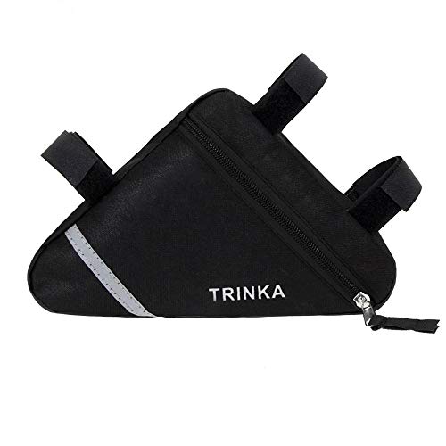 Aiqeer Bolsa Triángulo Bicicleta, Bolsa Triangular de Tubo Delantero de Bicicleta, Bolsa de Herramientas para Bicicleta, Bolsa Triangular de Nylon, con Rayas Reflectantes (Negro) Aiqeer Bolsa Triángulo Bicicleta, Bolsa Triangular de Tubo Delantero de Bicicleta, Bolsa de Herramientas para Bicicleta, Bolsa Triangular de Nylon, con Rayas Reflectantes (Negro)