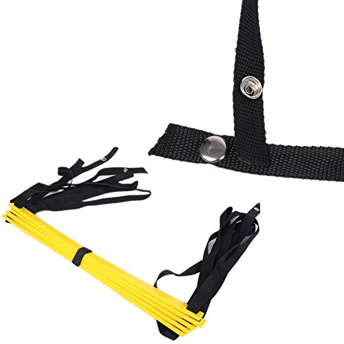 AIQI - Escalera para mejorar velocidad y agilidad, texturizada, con bolsa de transporte de color negro, 10FT 5-Rung AIQI - Escalera para mejorar velocidad y agilidad, texturizada, con bolsa de transporte de color negro, 10FT 5-Rung