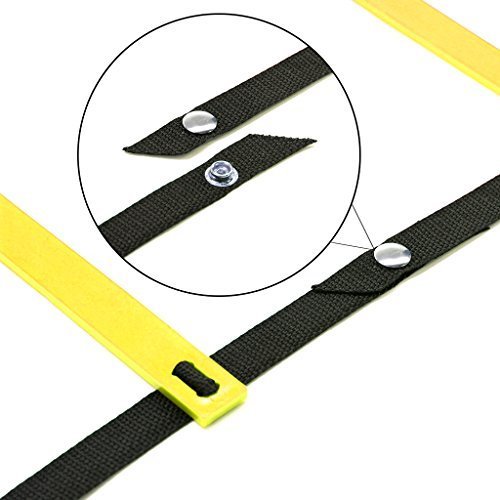 AIQI - Escalera para mejorar velocidad y agilidad, texturizada, con bolsa de transporte de color negro, 10FT 5-Rung AIQI - Escalera para mejorar velocidad y agilidad, texturizada, con bolsa de transporte de color negro, 10FT 5-Rung