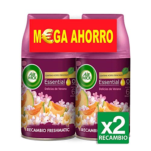 Air Wick Ambientador Freshmatic Recambio Life Scents Delicias de Verano - pack de 2 (2 x 250 ml)
