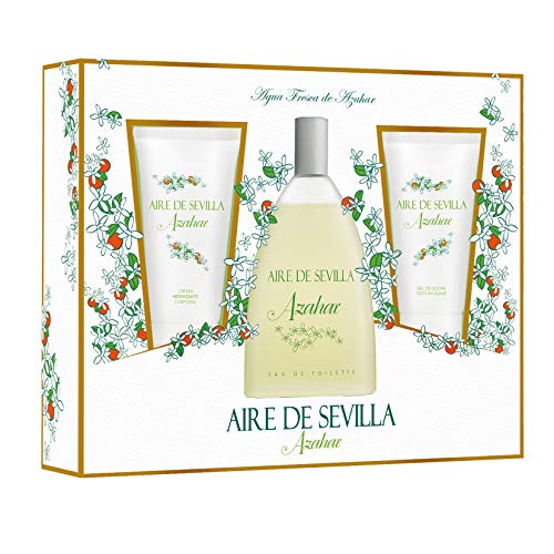Aire de Sevilla Set de Belleza Edición Azahar - Crema Hidratante Corporal, Eau de Toilette, Gel Exfoliante Aire de Sevilla Set de Belleza Edición Azahar - Crema Hidratante Corporal, Eau de Toilette, Gel Exfoliante