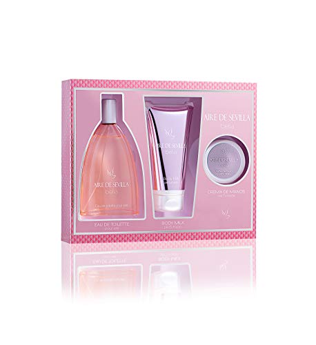 Aire de Sevilla Set de Belleza Edición Bella - Crema Hidratante Corporal, Eau de Toilette, Gel Exfoliante