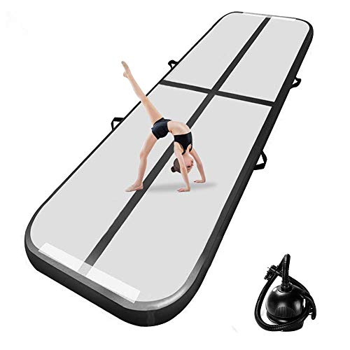 airtrack Gimnasia 10cm/20cm Altura 3M/4M/5M/6M/7M/8M/9M/10M/11M/12M Tumbling Gimnasia colchoneta Inflable Tumbling Mat Estera de Yoga Taekwondo con Bomba eléctrica