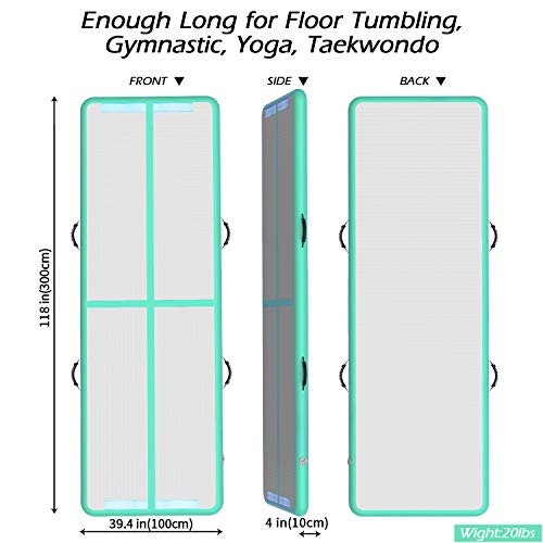 Airtrack Gimnasia, joylink 10cm Espeso 3M Airtrack Colchoneta Inflable Tumbling Gimnasia Pista de Aire para Gimnasia de Entrenamiento Alfombrillas para Uso Doméstico/Formación/Playa Airtrack Gimnasia, joylink 10cm Espeso 3M Airtrack Colchoneta Inflable Tumbling Gimnasia Pista de Aire para Gimnasia de Entrenamiento Alfombrillas para Uso Doméstico/Formación/Playa