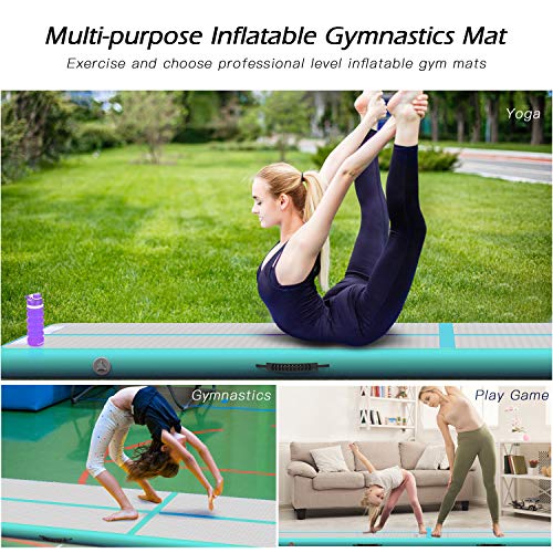 Airtrack Gimnasia, joylink 10cm Espeso 3M Airtrack Colchoneta Inflable Tumbling Gimnasia Pista de Aire para Gimnasia de Entrenamiento Alfombrillas para Uso Doméstico/Formación/Playa