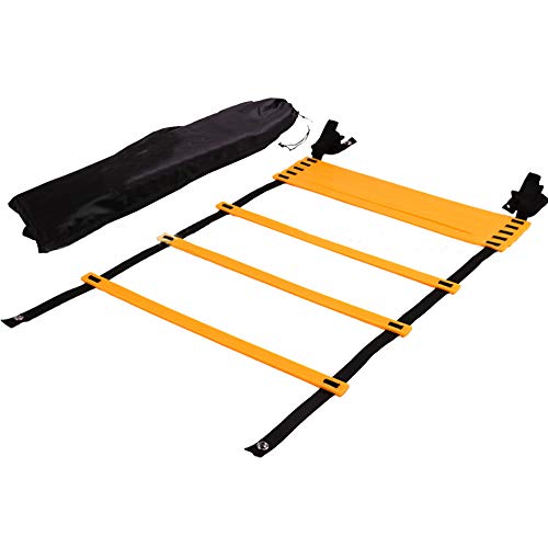 airtrack matte Escalera de Agilidad 6m, Escalera de Entrenamiento Ajustable con 12 peldaños y Bolsa de Transporte Gratuita airtrack matte Escalera de Agilidad 6m, Escalera de Entrenamiento Ajustable con 12 peldaños y Bolsa de Transporte Gratuita