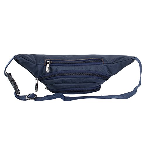 AirZyx Riñoneras de Marcha Running de Acampada y Marcha Bolsos de Gimnasio Bolsos Bandolera para Hombre Mujer (Azul Oscuro)