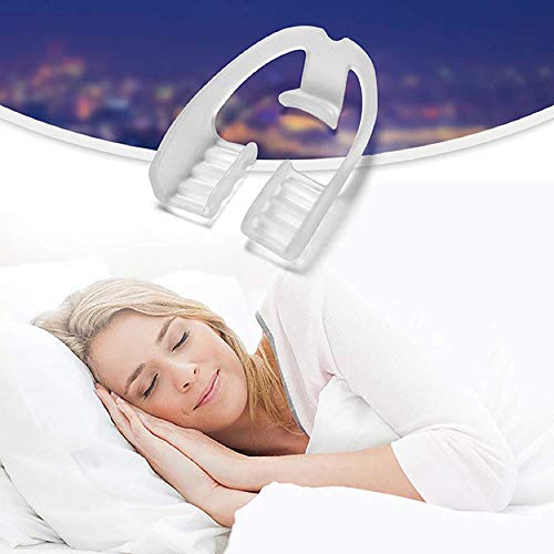 AISE 2 PCS Herramienta de Ayuda para Dormir de Grado alimenticio Férula para bruxismo Eliminación de la molienda Dental Cuidado bucal Dientes Soporte Dental Salud Dental Protector Dental