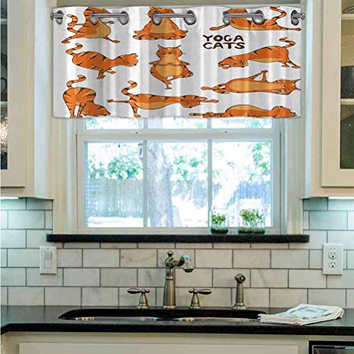 Aishare Store - Cenefa de cortina aislada, con ojales, para hacer posición, ejercicio, gimnasia, estilo de vida saludable, 106,7 cm de ancho x 45,7 cm de largo, para ventanas (1 panel) Aishare Store - Cenefa de cortina aislada, con ojales, para hacer posición, ejercicio, gimnasia, estilo de vida saludable, 106,7 cm de ancho x 45,7 cm de largo, para ventanas (1 panel)