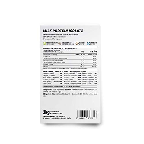 Aislado de Proteína de Leche de HSN | Milk Protein Isolate | Grass-Fed | 80% Caseína 20% Suero | Vegetariano, Sin Gluten, Sin Soja, Sin Sabor, 2 Kg Aislado de Proteína de Leche de HSN | Milk Protein Isolate | Grass-Fed | 80% Caseína 20% Suero | Vegetariano, Sin Gluten, Sin Soja, Sin Sabor, 2 Kg