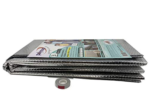 Aislamiento térmico multicapa para frío y calor - 3m2 - para techos, paredes, contadores de agua, cajones de persiana, automoción y puertas de garaje Aislamiento térmico multicapa para frío y calor - 3m2 - para techos, paredes, contadores de agua, cajones de persiana, automoción y puertas de garaje