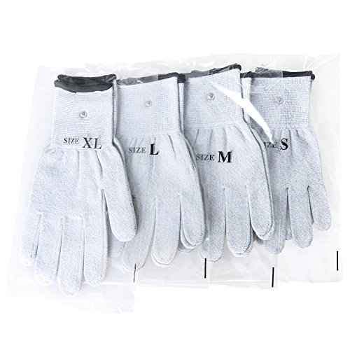 Aituo 1 par de guantes conductores de plata para su uso con máquina TENS (Meidum)