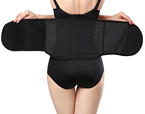 Aivtalk - Faja Modeladora de Recuperación de Posparto Shapewear Faja Abdominal para Adelgazar Women´s Maternidad Reducir Fatiga con Velcro Ajustable Transpirable - Negro