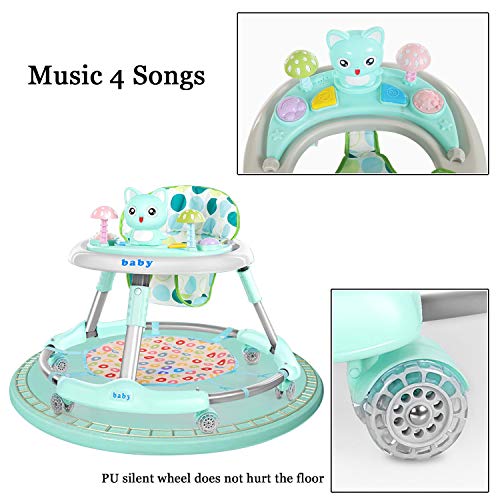 AJAMQ Andador para Bebé Primeros Pasos Andador Redondo Multifuncional Baby Go, Andador Plegable De Música para Niños Pequeños De Primer Paso con Bandeja De Alimentación AJAMQ Andador para Bebé Primeros Pasos Andador Redondo Multifuncional Baby Go, Andador Plegable De Música para Niños Pequeños De Primer Paso con Bandeja De Alimentación
