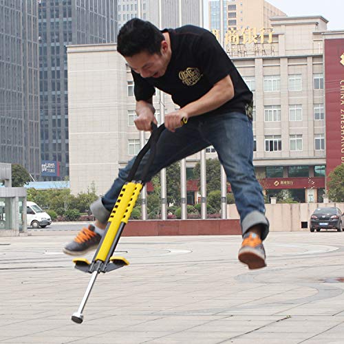 AJAMQ Pogo Stick, Adecuado para Niños De 6 A 16 Años, El Muelle De Doble Tubo De Acero Puede Soportar 60 Kg, Ejercita El Equilibrio Corporal De Los Niños, Adecuado para Interior Y Exterior,Amarillo