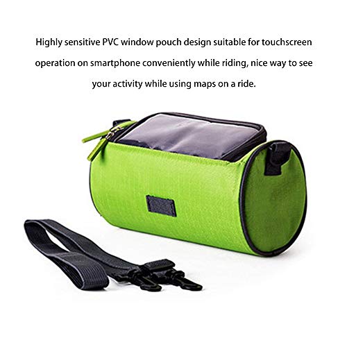 Ajcoflt Bolsa de Manillar de Bicicleta Bolsa Delantera Impermeable Bolsa de Almacenamiento de Bicicleta con Correas de Hombro extraíbles Montar Bolsas de teléfono móvil