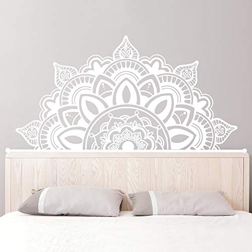 Ajcwhml Media Mandala Apliques cabecero Art Deco Estudio de Yoga Etiqueta de la Pared Dormitorio Principal decoración para el hogar 217 cm x 110 cm