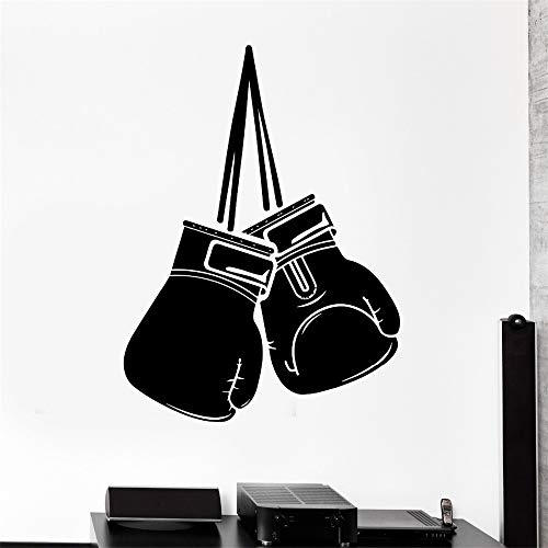 Ajcwhml Vinilo Decorativo de Boxeo, Guantes de Boxeo, Artes Marciales, calcomanías de Vinilo, Color Verde, 43 cm x 57 cm.