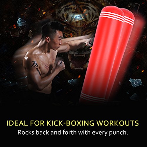 Ajustable Altura Columna de Boxeo Inflable para Niños Adolescente y Refleja Pelota Ejercicio Velocidad o Juego de Lucha parte Reacciones de Entrenamiento y Velocidad