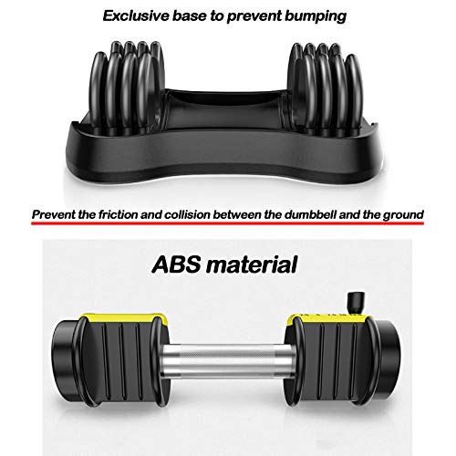 Ajustable Dumbbell Set – Tamaño Compacto y Mango Antideslizante y Giratorio – 5 Velocidades De Peso Rápido Levantamiento De Pesas Ajustable 2 Pack