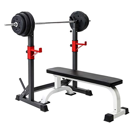 Ajustable En Rack con Barra Jaula De Sentadillas Peso Equipo De Formación Home Fitness Equipment Equipo De Ejercicio Equipo De Entrenamiento Muscular (Color : Black, Size : 110x55x170cm)