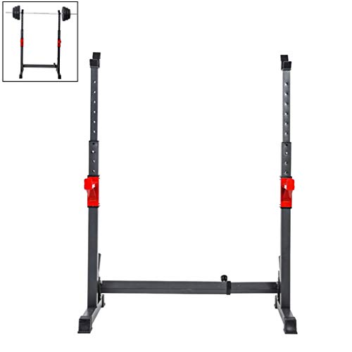 Ajustable En Rack con Barra Jaula De Sentadillas Peso Equipo De Formación Home Fitness Equipment Equipo De Ejercicio Equipo De Entrenamiento Muscular (Color : Black, Size : 110x55x170cm)