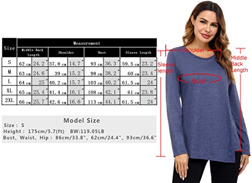 Akalnny Camisa de Lactancia Mujer Manga Larga Ropa de Premamá Algodón Transpirable Suave Camiseta de Embarazada Cómodo Akalnny Camisa de Lactancia Mujer Manga Larga Ropa de Premamá Algodón Transpirable Suave Camiseta de Embarazada Cómodo