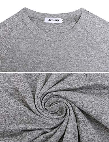 Akalnny Mujer 2 Piezas Chándales Casuales Conjunto de Camiseta y Pantalón de Manga Corta Verano para Correr Yoga Ropa Deportiva(Gris,XXL Akalnny Mujer 2 Piezas Chándales Casuales Conjunto de Camiseta y Pantalón de Manga Corta Verano para Correr Yoga Ropa Deportiva(Gris,XXL