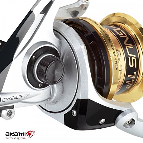 akami Cygnus TF - carrete para pesca surfcasting de 2 bobinas, de teflón