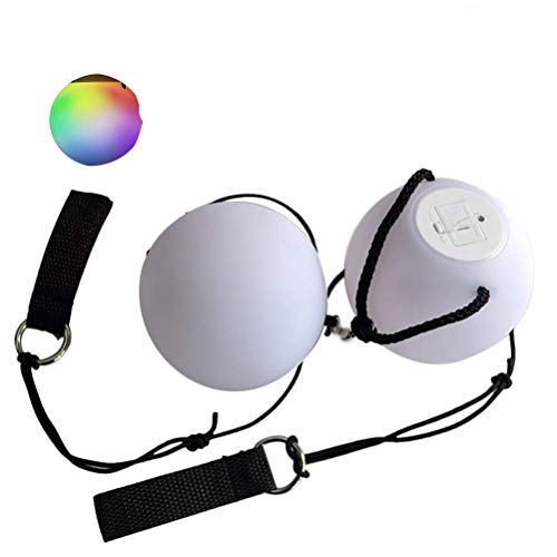 Akemaio 2 Piezas de Bolas LED POI Glow Bolas LED Glow Ball 9 Modo 7 Color POI Light Ball Akemaio 2 Piezas de Bolas LED POI Glow Bolas LED Glow Ball 9 Modo 7 Color POI Light Ball