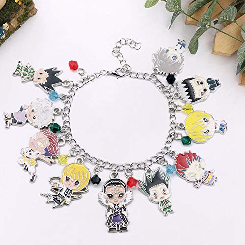 AKlamater Pulsera de anime Hunter X Hunter Manga Charm Pulsera para niños, adolescentes y aficionados al anime.