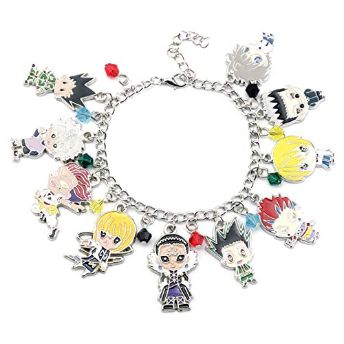 AKlamater Pulsera de anime Hunter X Hunter Manga Charm Pulsera para niños, adolescentes y aficionados al anime.