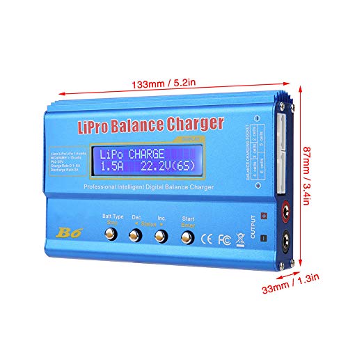 Akozon Repuestos para vehículos con Control de Balance LCD Digital iMAX B6 (80W) Akozon Repuestos para vehículos con Control de Balance LCD Digital iMAX B6 (80W)