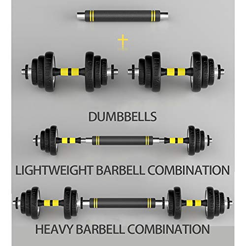 AKT Mancuerna Conjunto (1 PAR) - 15/20 / 30KG Kit Combinado de Mancuerna & Barra Peso Ajustable para Gimnasio en Casa Entrenamiento Fitness Body Building Equipment, Paquete de Maleta,2x7.5kg