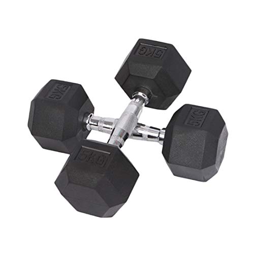 AKT Mancuernas Hexagonales de Goma 1 PC - 2.5kg a 15kg Inicio Gimnasio Fitness Ejercicio Entrenamiento Entrenamiento Equipo de Entrenamiento Entrenamiento Brazo Músculo Fitness,10kg