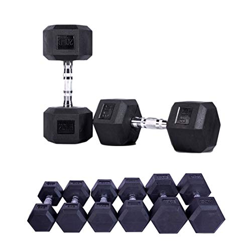 AKT Mancuernas Hexagonales de Goma 1 PC - 2.5kg a 15kg Inicio Gimnasio Fitness Ejercicio Entrenamiento Entrenamiento Equipo de Entrenamiento Entrenamiento Brazo Músculo Fitness,10kg