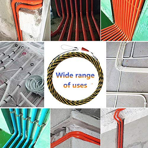Akuoly Guia Pasacables Alambre Retráctil en Espiral de 20M, de Poliéster Trenzado de 3 Capas Diámetro 6.0mm, con Muelle de Guía, ideal para Colocación de Cables Akuoly Guia Pasacables Alambre Retráctil en Espiral de 20M, de Poliéster Trenzado de 3 Capas Diámetro 6.0mm, con Muelle de Guía, ideal para Colocación de Cables