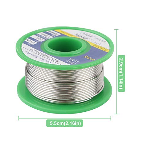 Alambre de soldadura sin plomo Guokukey Sn99.3 Cu0.7 1 mm con núcleo de colofonia para soldadura eléctrica y reparación de bricolaje Peso neto 50g por Guokukey