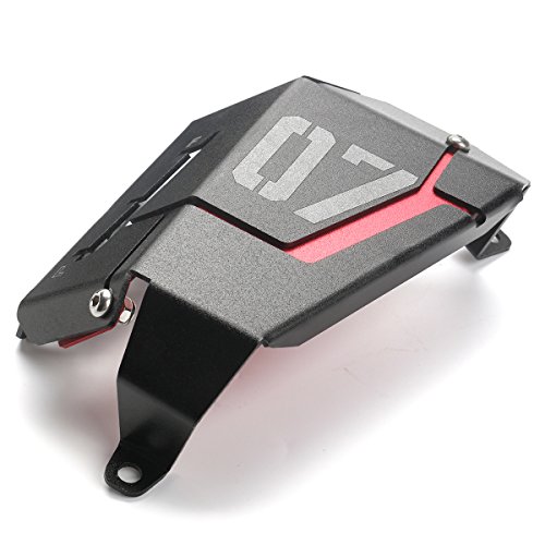 Alamor Radiador refrigerante de Agua depósito Tanque Protector Cubierta para Yamaha FZ-07 MT-07 2013-17 - Rojo