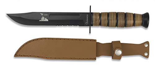 Albainox 31762 Cuchillo ALBAINOX Supervivencia.C/Funda. 18 cm Herramienta para Caza, Pesca, Camping, Outdoor, Supervivencia y Bushcraft + Portabotellas de regalo