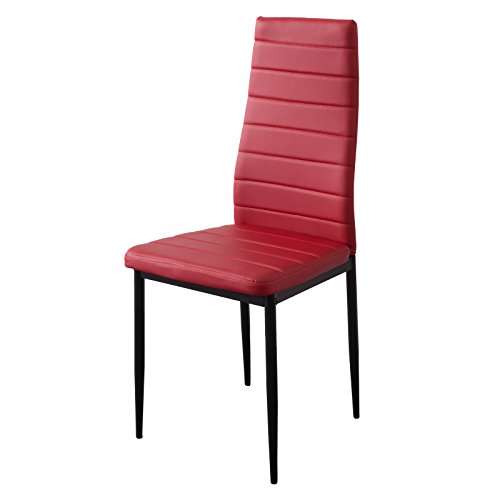 Albatros 2709 Milano Set de 6 sillas de Comedor, Rojo Albatros 2709 Milano Set de 6 sillas de Comedor, Rojo